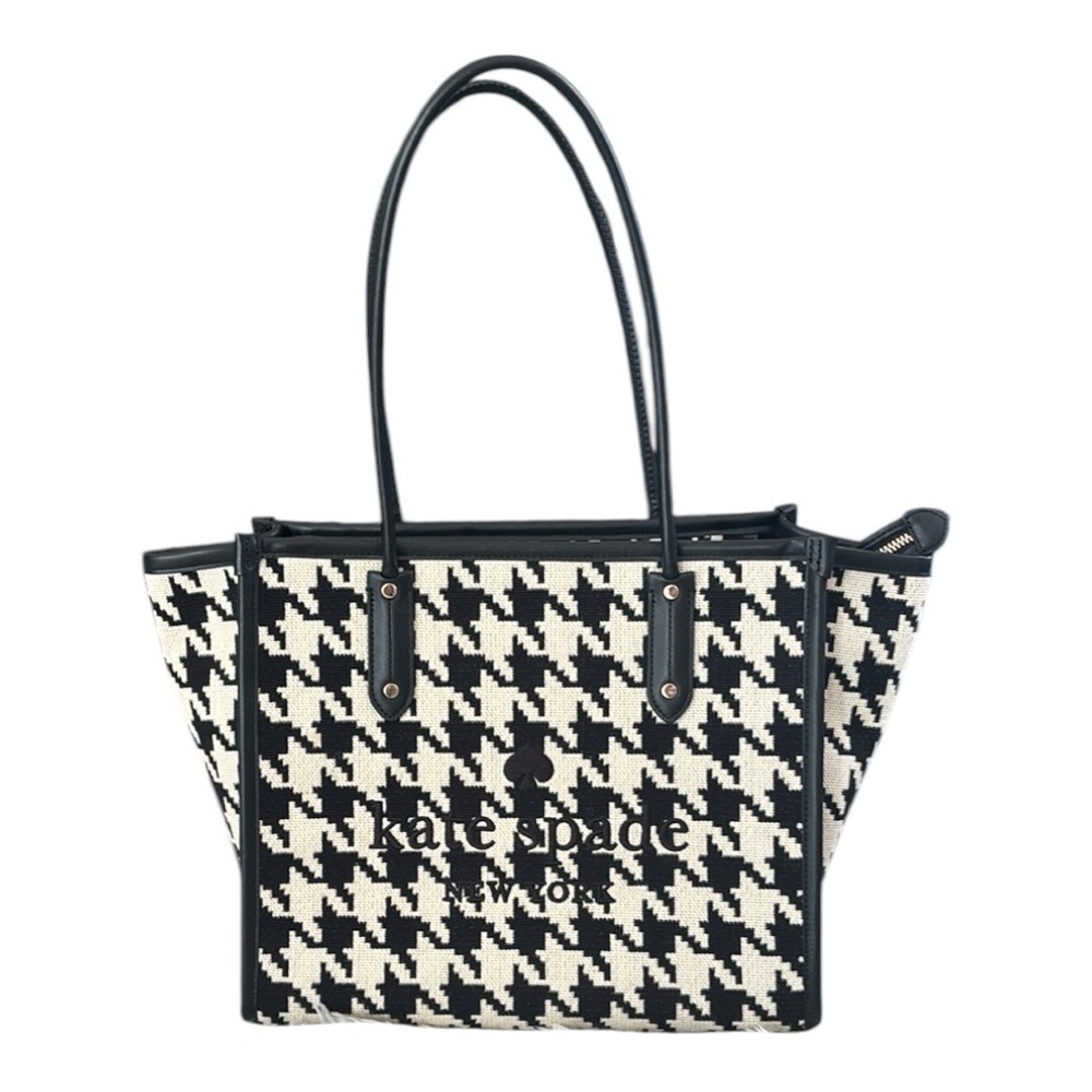 3 | 😍Kate Spade Ella Houndstooth Jacquard Tote Bag